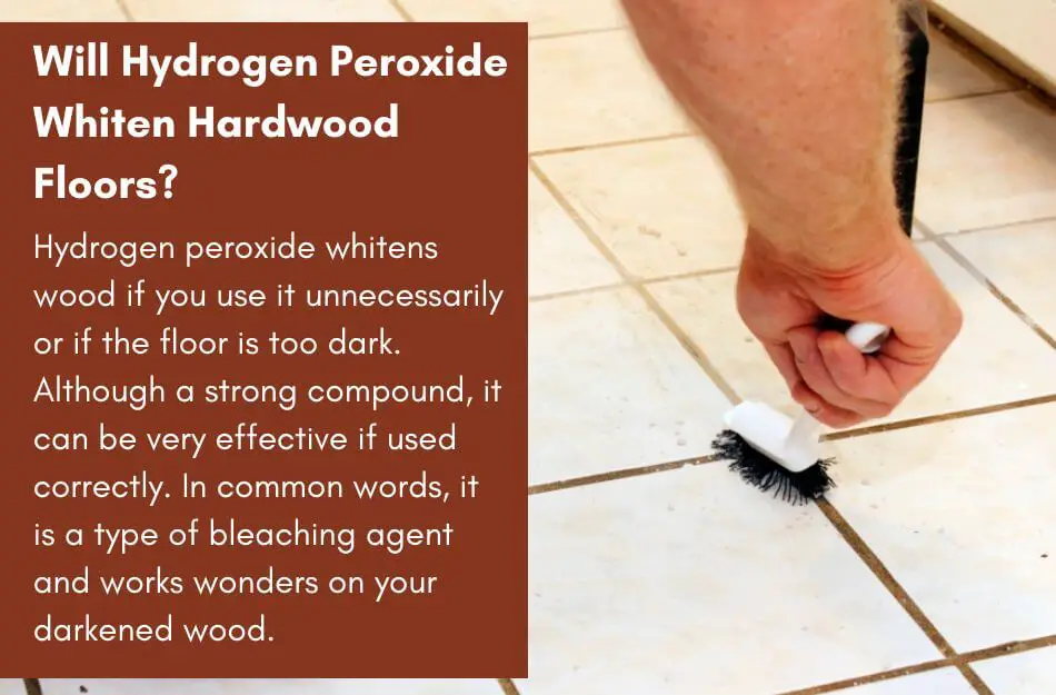 Hydrogen peroxide whitens wood