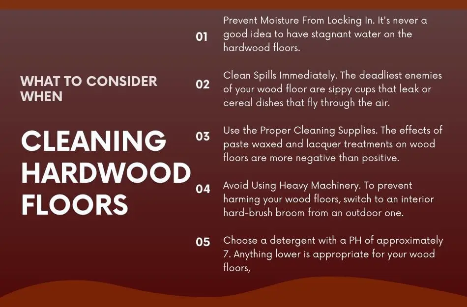 what to consider when cleaning hardwood floors?