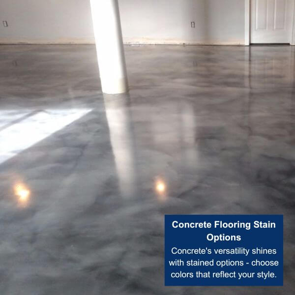 Concrete floor staining options
