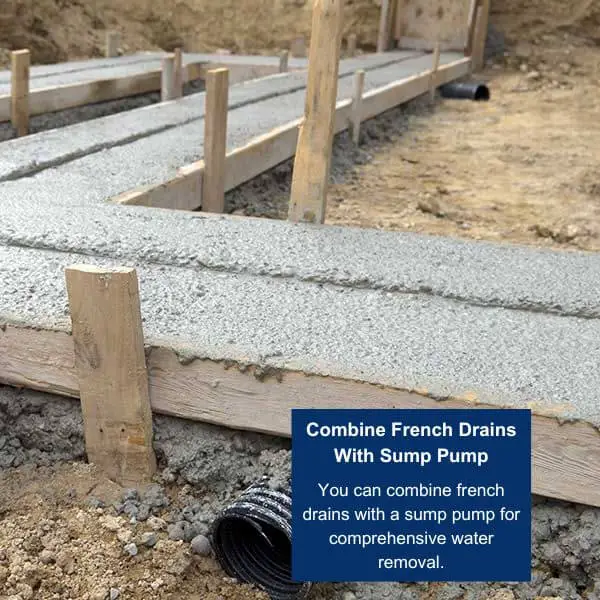 Combine french drains with sump pump