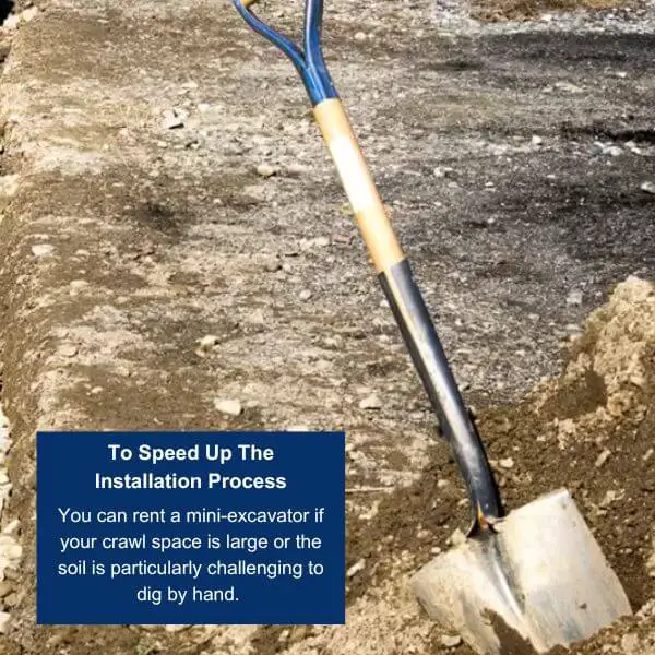 To speed up the french drain installation process