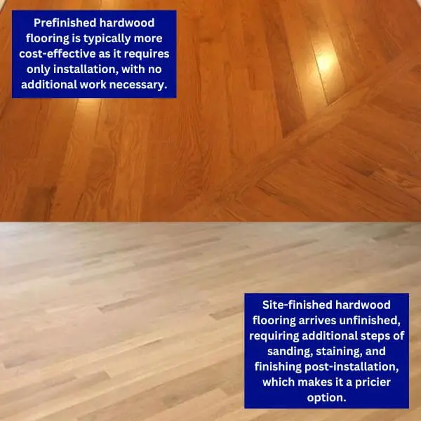 difference between prefinished and site finished hardwood floors