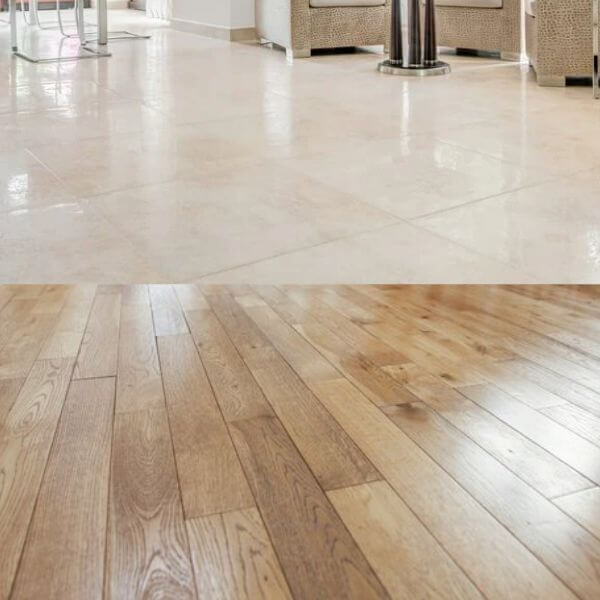 Porcelain tile and hardwood floors differences