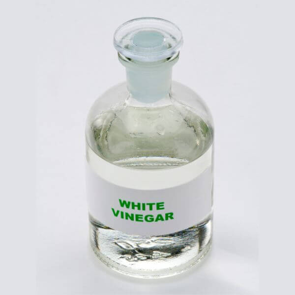 Mix white vinegar and water to remove dog urine from hardwood floors