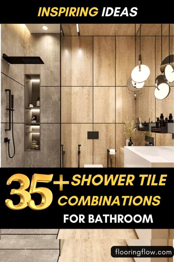Shower Tile Combinations and ideas For Bathroom