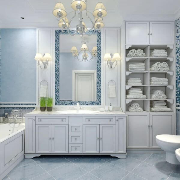 Blue and White Tile Combinations
