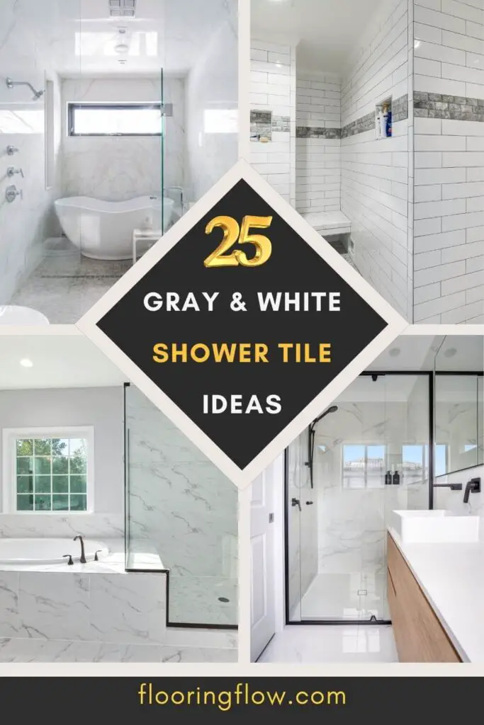 Gray And White Shower Tile Ideas