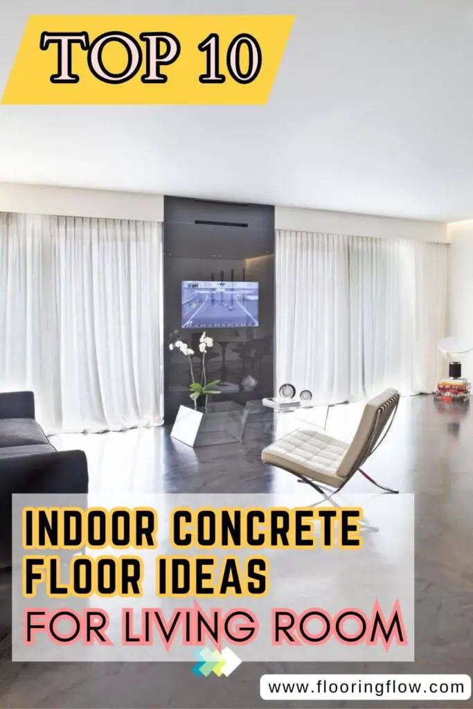 Indoor Concrete Floor Ideas for Living Room