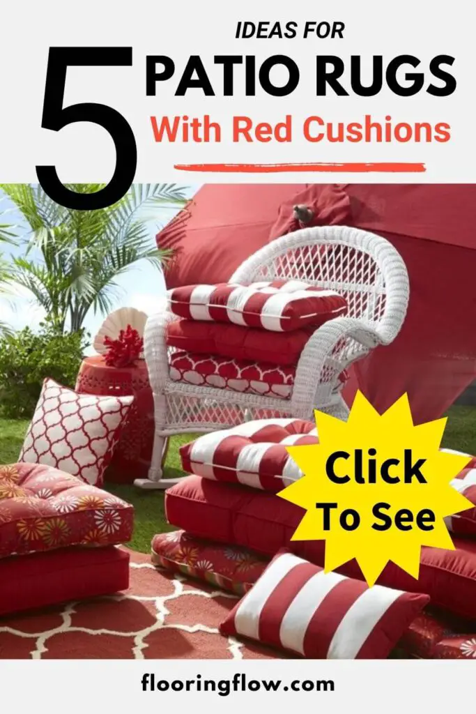 Patio Rug Ideas for Red Cushions