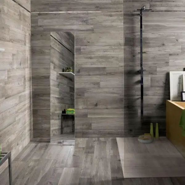 Wood-Look Shower Tiles