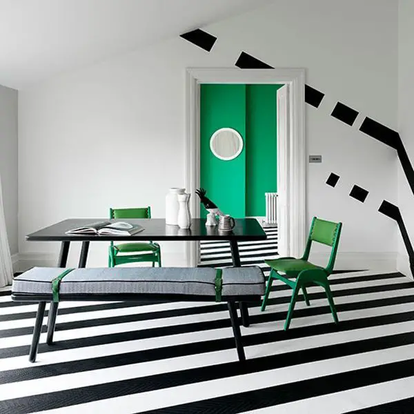 Accent Colors with Painted Stripes