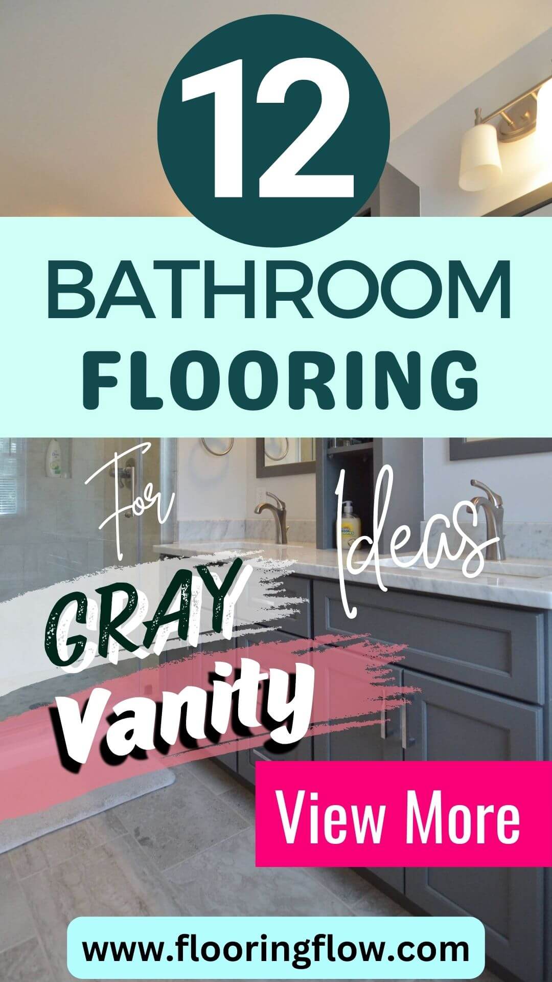 Bathroom flooring ideas for gray vanity