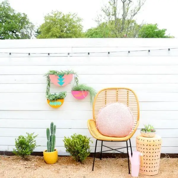 Colorful DIY Painted Planters