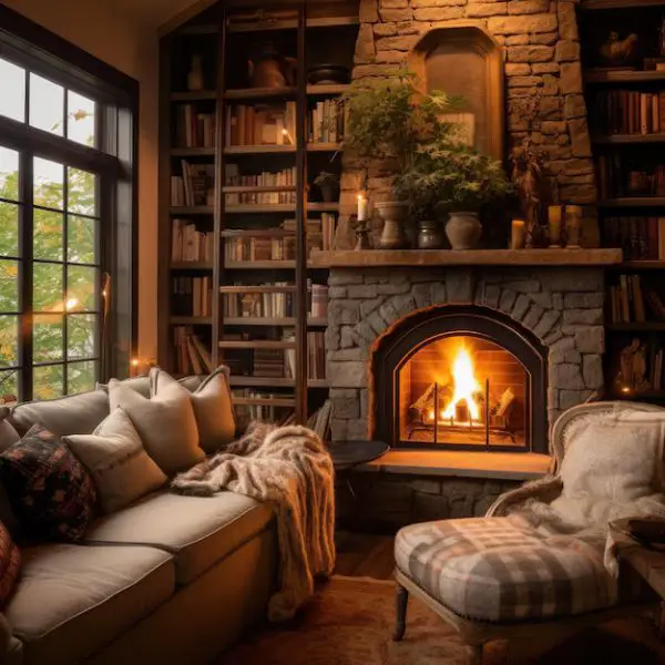 Cozy Fireplace Nook