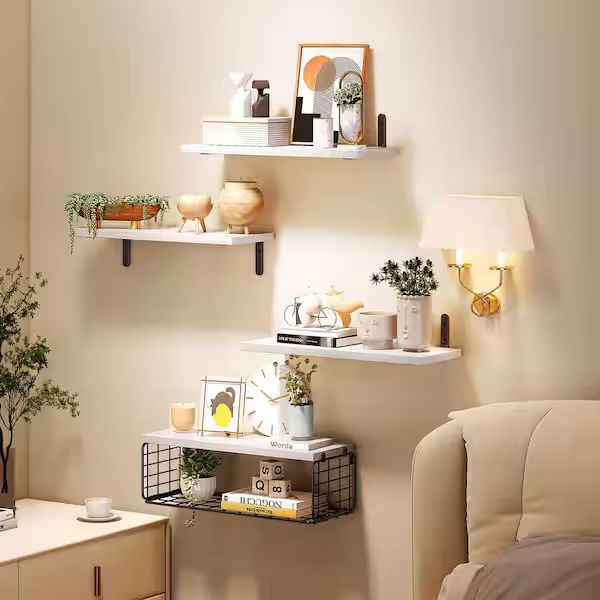 Floating Shelves for Display and Storage