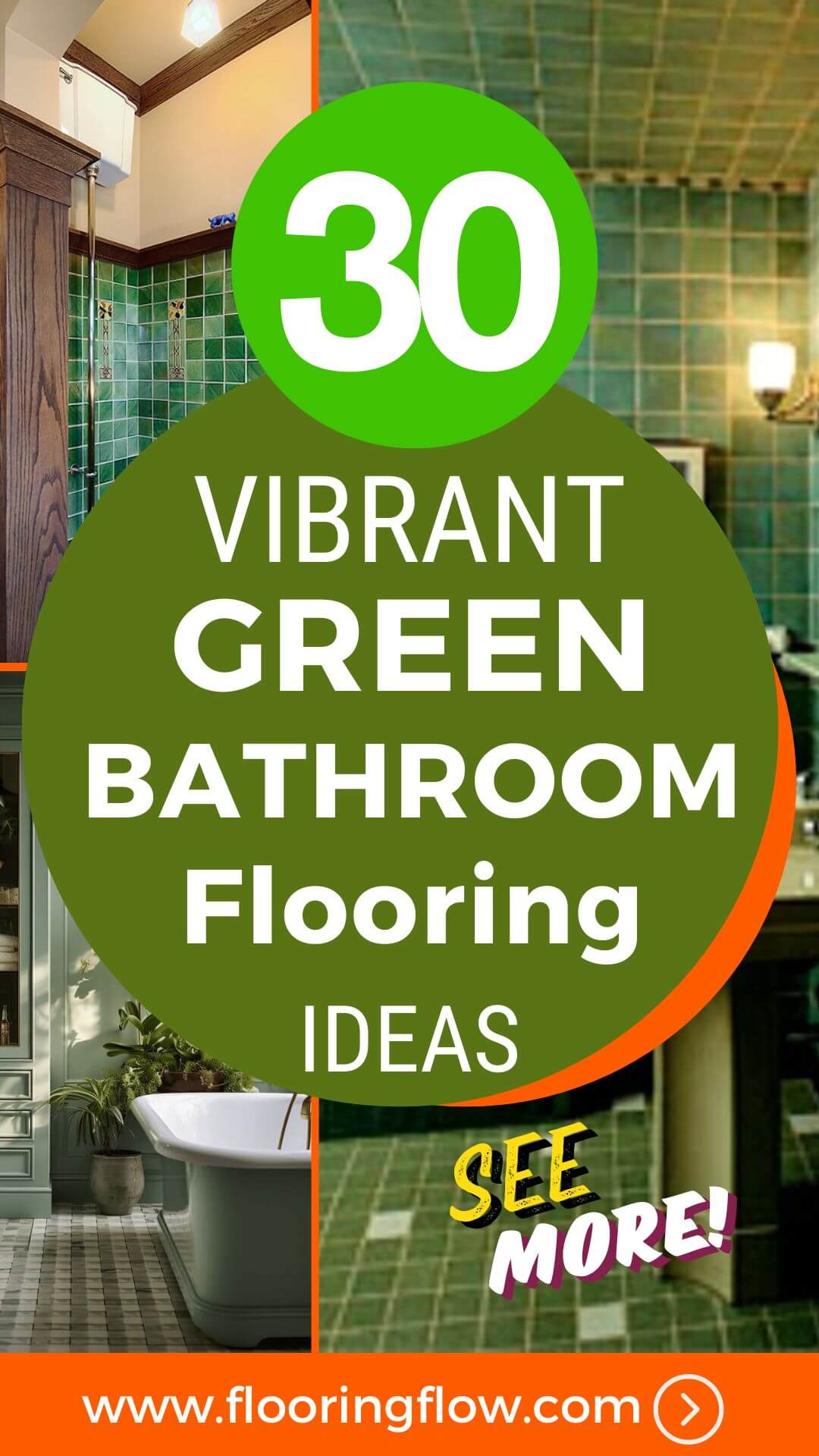 Green bathroom flooring ideas