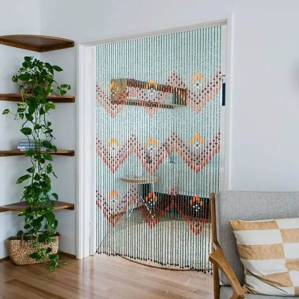 Hang a Beaded Door Curtain