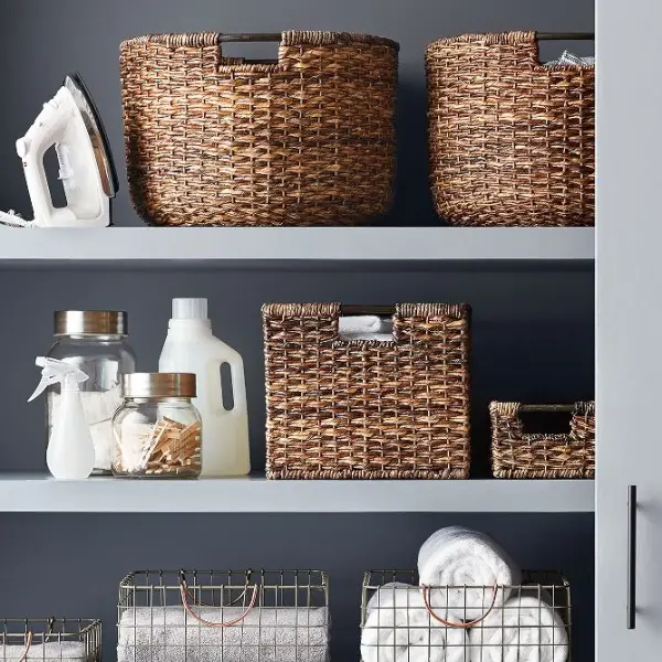 Incorporate Baskets for Attractive Storage Options