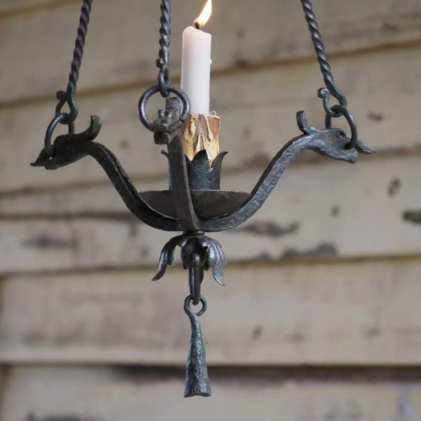 Iron Chain Candle Holders