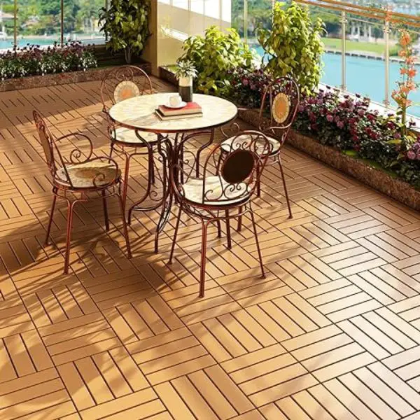 Lay Down Wooden Deck Tiles