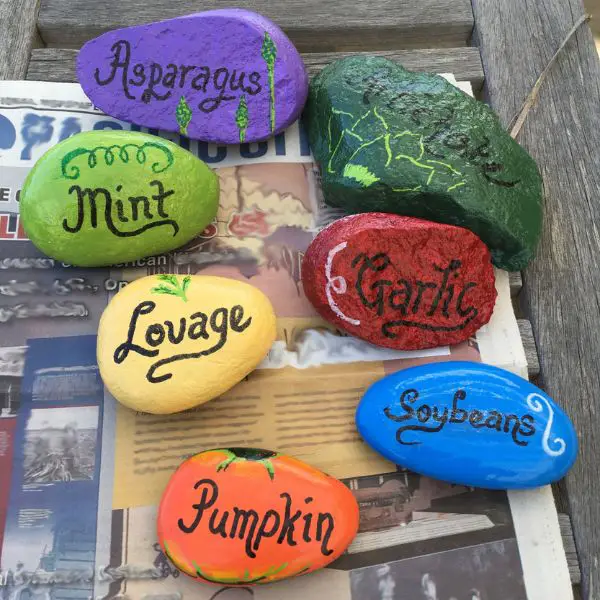 Painted Rock Garden Markers