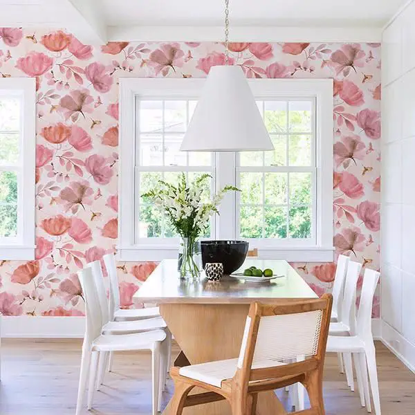 Pink Patterned Wallpaper