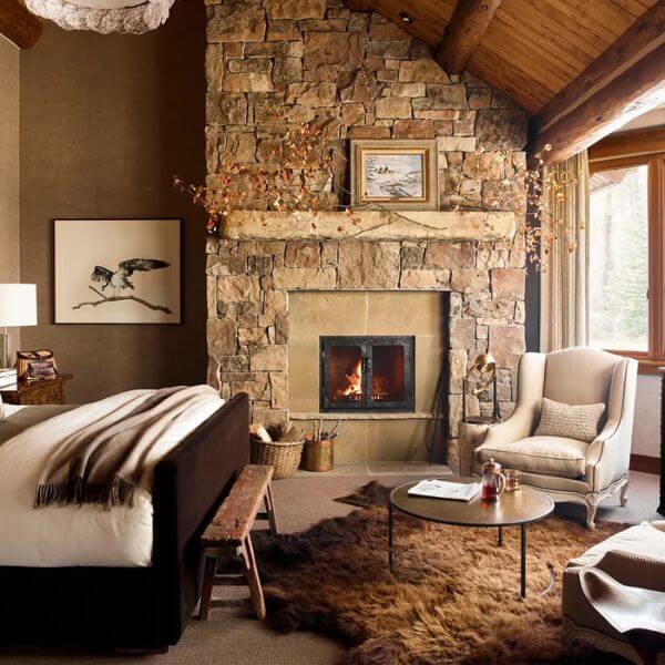 Rustic Charm with Warm Toned Carpet