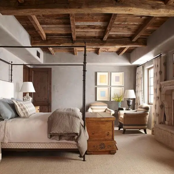 Rustic Charm with Wide Plank Wood