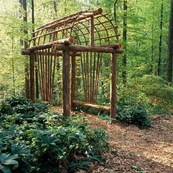 Set Up a Rustic Branch Arbor