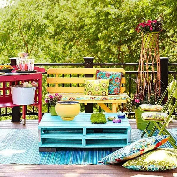 Use Brightly Painted Wooden Crates