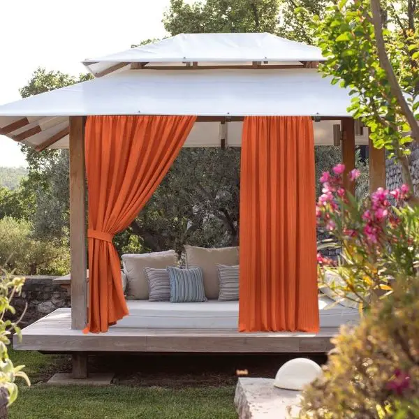 Use a Bold Outdoor Curtain