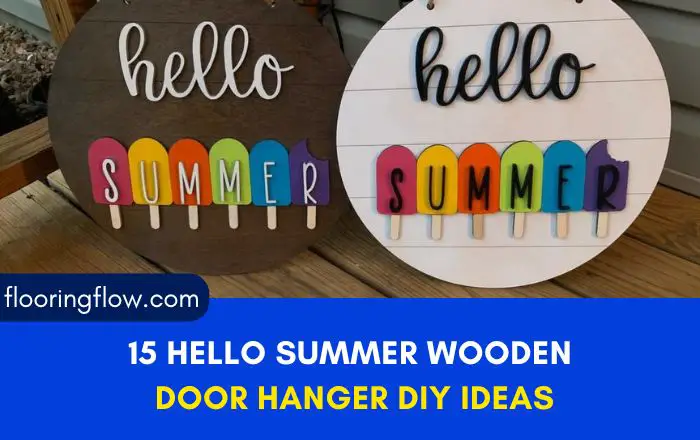 15 Hello Summer Wooden Door Hanger DIY Ideas