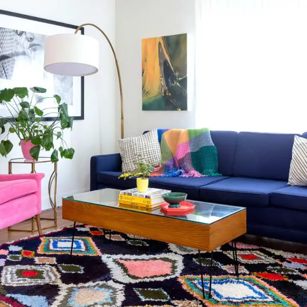 Anchor Spaces with Bold Area Rugs