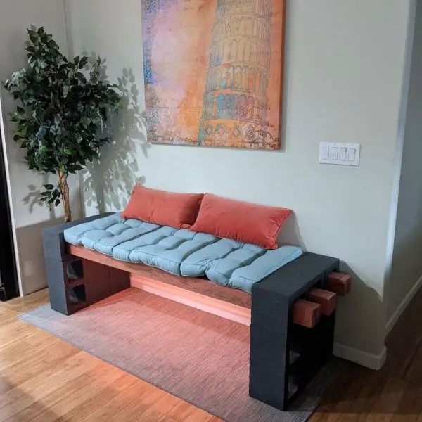 Arrange a Stylish Indoor Bench with Soft Throw Pillows