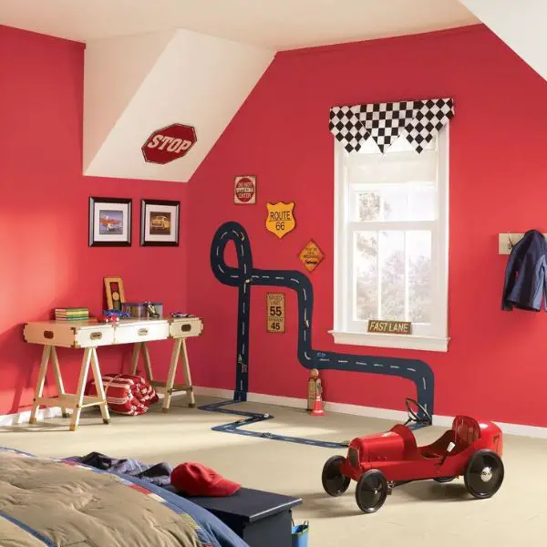 Cheerful Cherry Red for Kids’ Play Areas