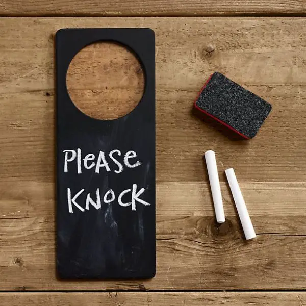 Construct a Chalkboard Door Sign for Personalized Messages
