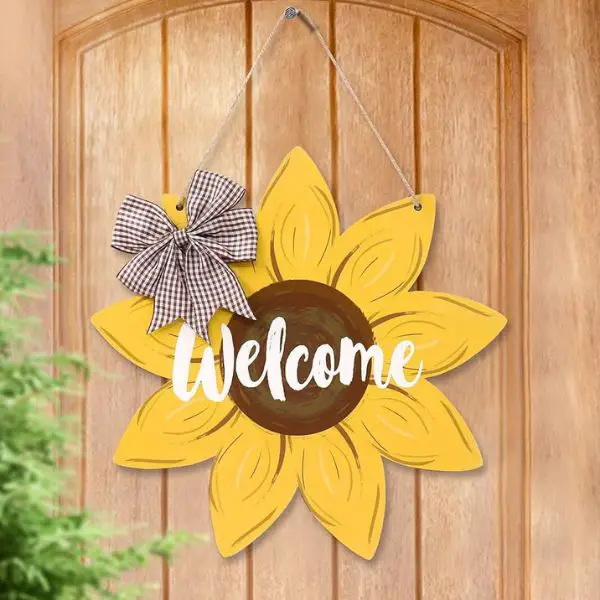 Craft a Bright Sunflower Door Hanger from Felt