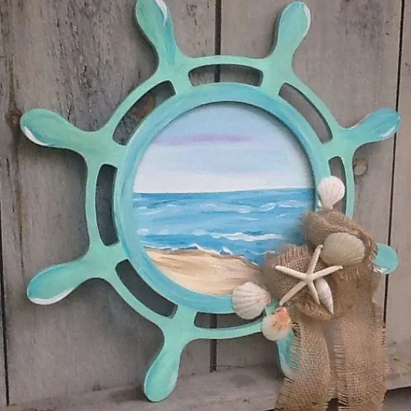 Create a Nautical Theme Door Hanger with Rope and Shells