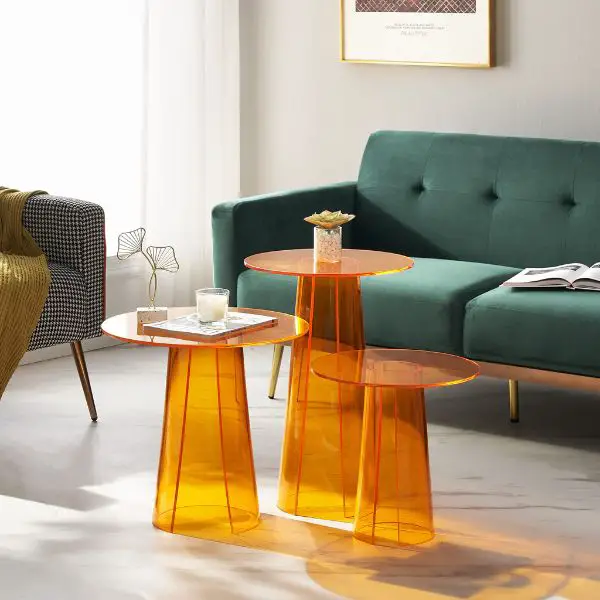 Earthy Orange Side Tables for Warm Accents