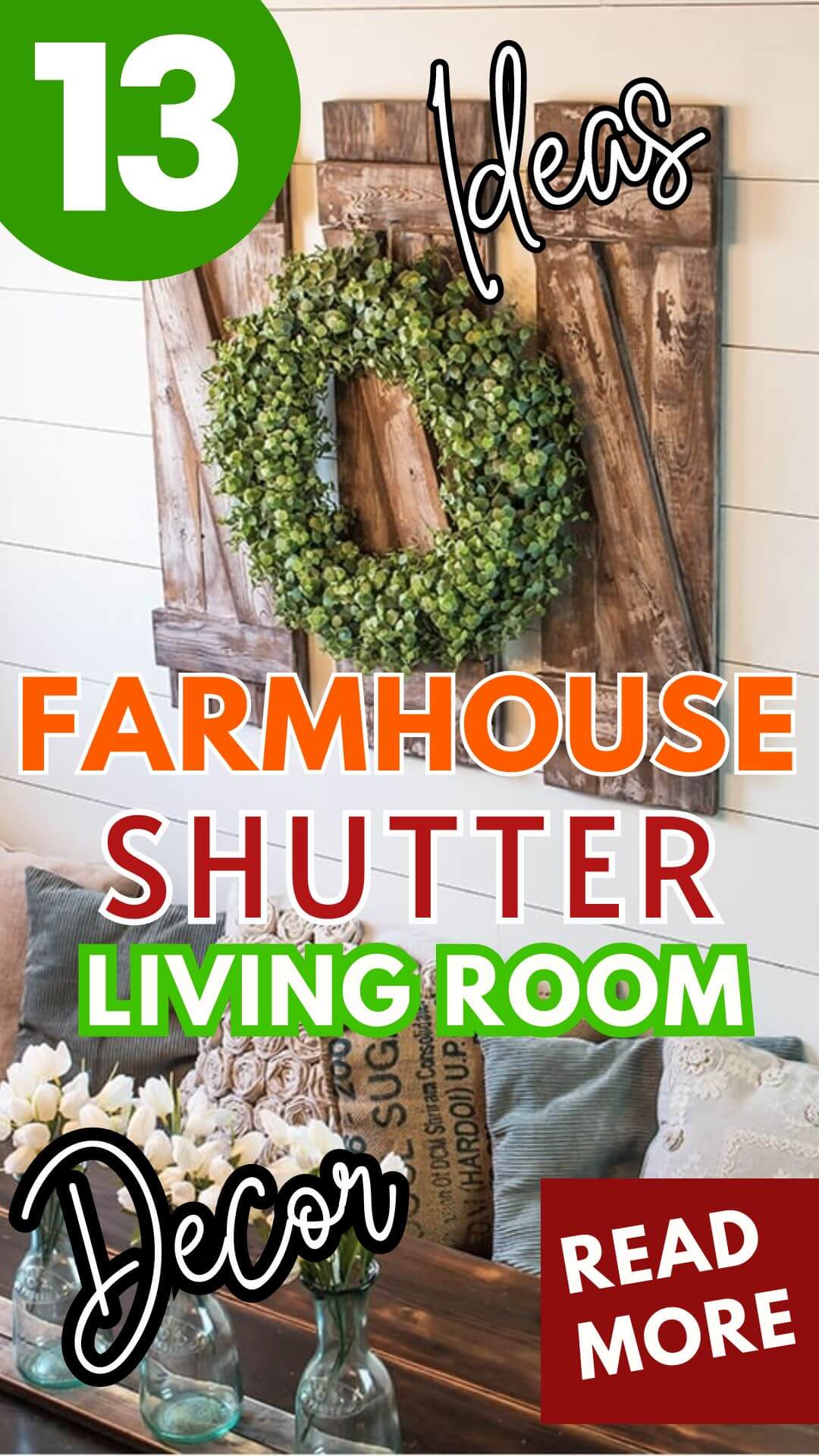 Creative Farmhouse Shutters Decor For Bedroom 