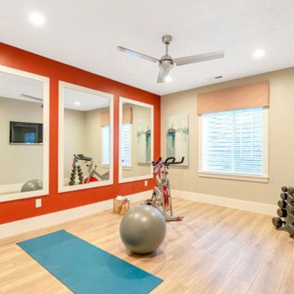 Fiery Orange for a Vibrant Home Gym