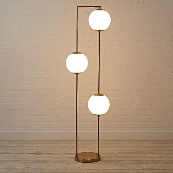 Glass Globe Floor Lamp Shows Worldly Style