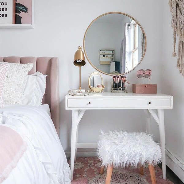 Invest in a Chic Vanity for Makeup and Storage