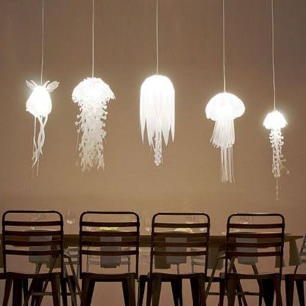 Jellyfish Hanging Lamps Float Serenely