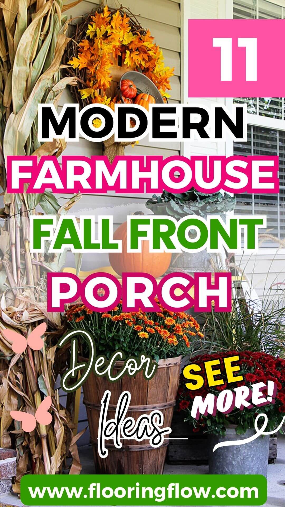 Modern Farmhouse Fall Front Porch Decor Ideas: Rustic Entryway