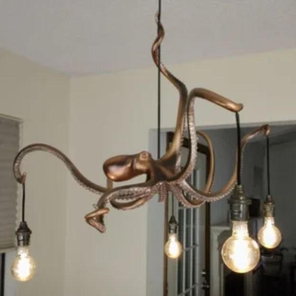 Octopus Arm Chandelier Reaches Out