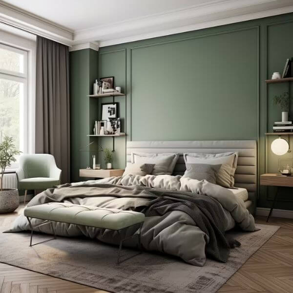 Olive Green and Light Grey for a Sophisticated Natural Look