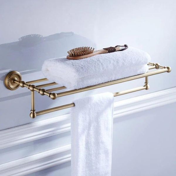 Opt for Antique Brass Towel Racks