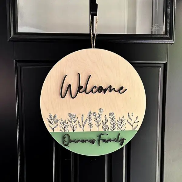 Paint a Wooden Plaque with a “Welcome” Message