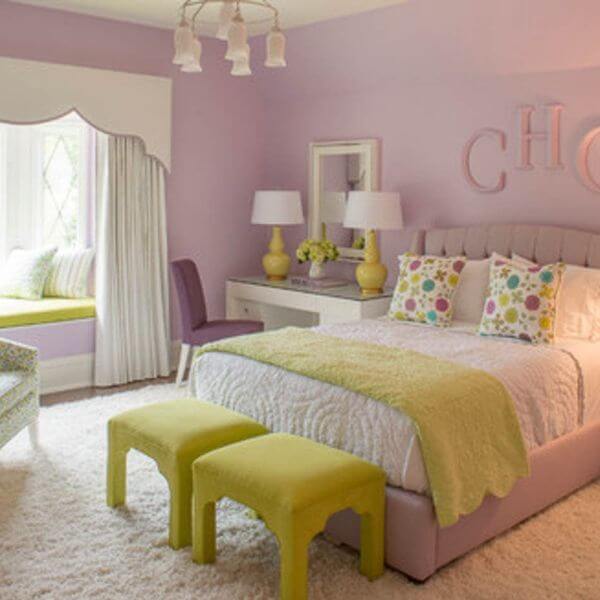 Pastel Lavender and Light Yellow for a Soft Springtime Mood